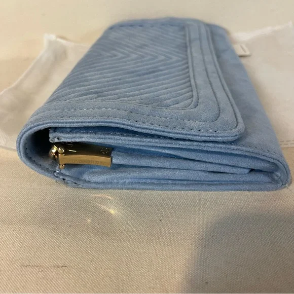 Urban‎ Expressions Blue Vegan Suede Clutch Bag or Crossbody Bag NWT Retro Bold - Picture 8 of 15